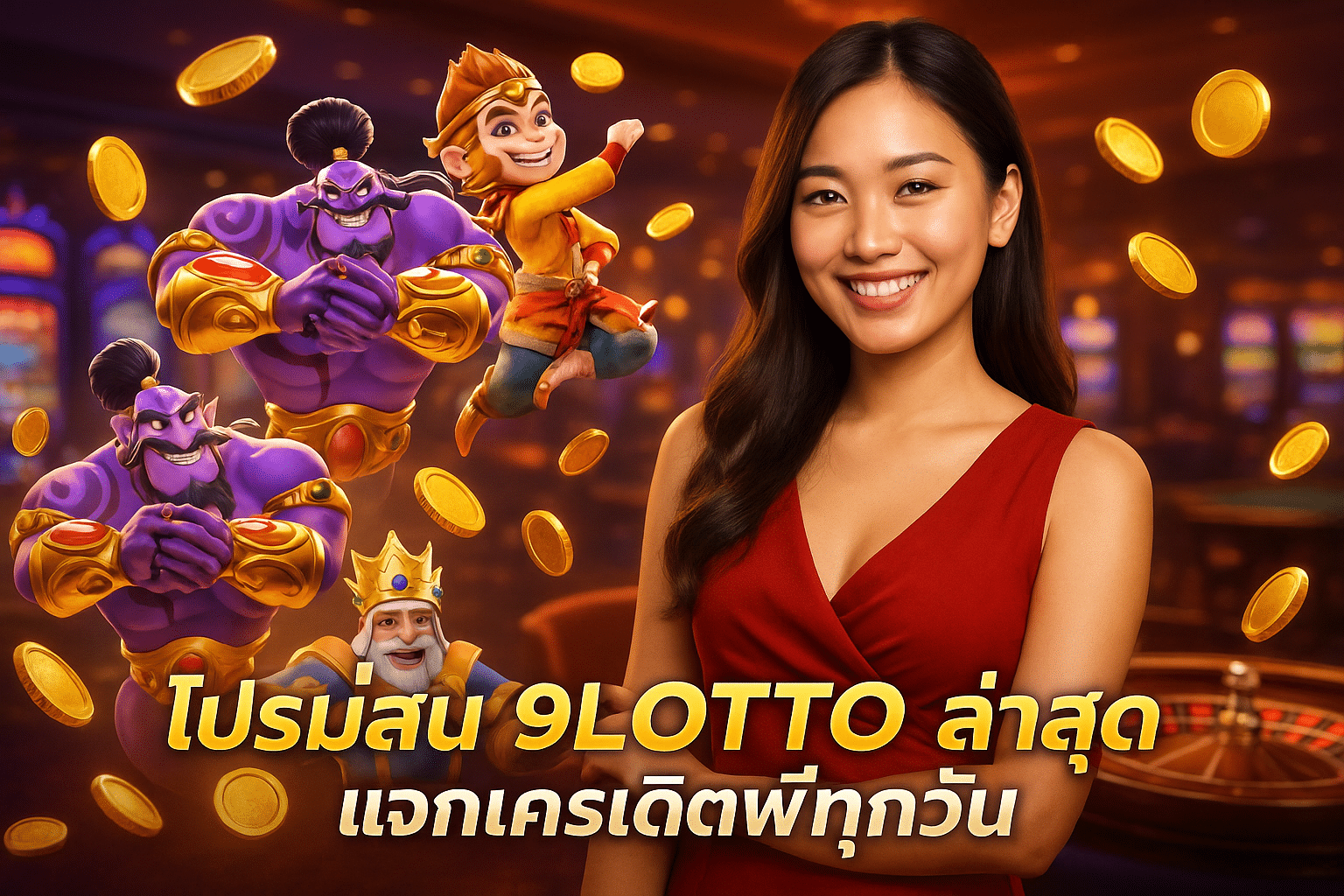 โปรโมชั่น 9LOTTO ล่าสุด แจกเครดิตฟรีทุกวัน